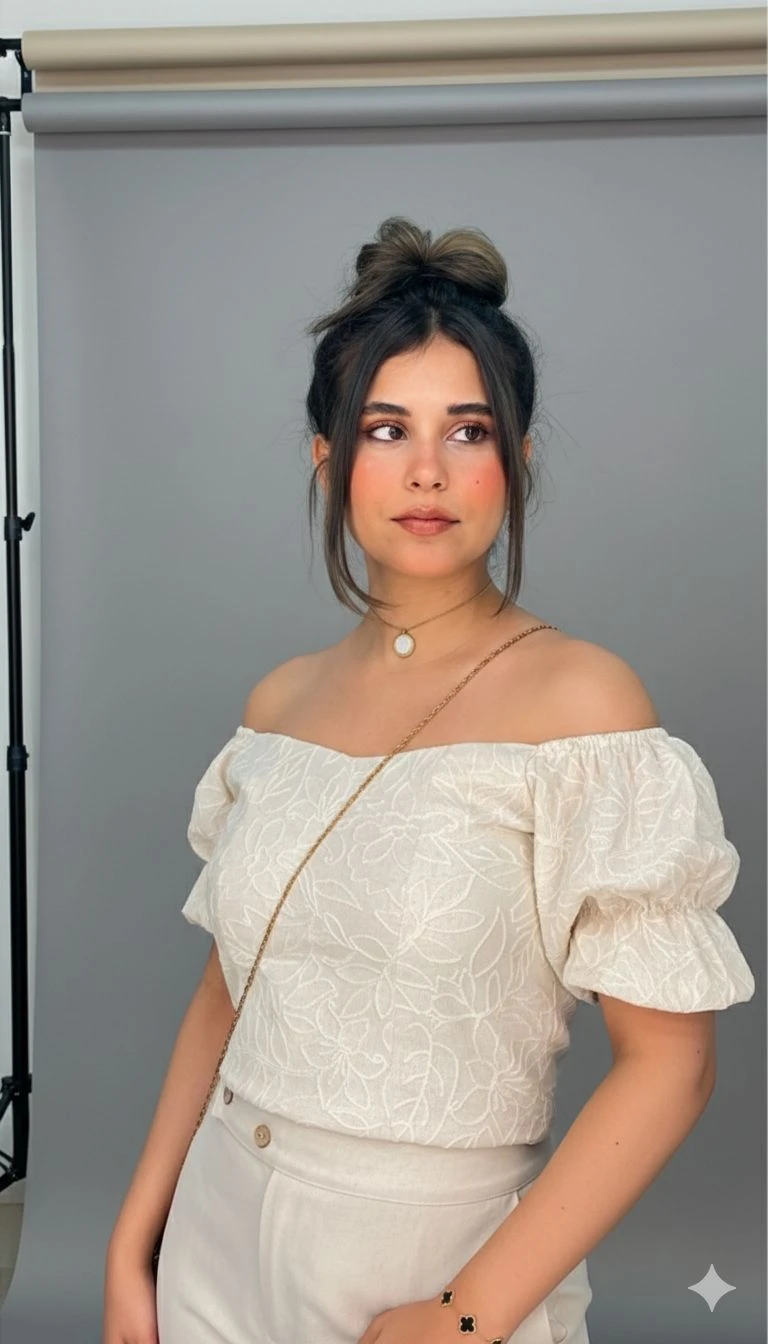 LINEN BLOUSE EMBREDIORE